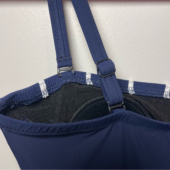 Gottex Navy/White adjustable strap or strapless one piece bathing suit 6 - Picture 5 of 5